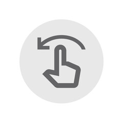 Swipe Left Outlined Icon