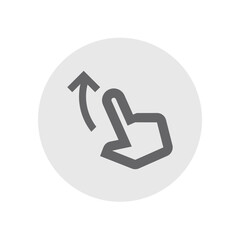 Swipe Up Outlined Icon