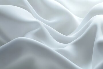 Obraz premium Close-up view of flowing, smooth white fabric.