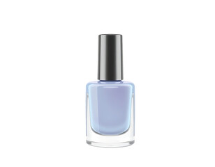 Pastel Blue Nail Polish Bottle with Glossy Finish