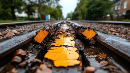 A heatwave causing train tracks to buckle under pressure