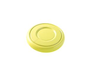 3D rendered yellow button