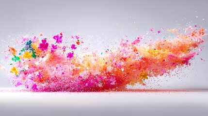 Colorful Abstract Petal Typography Design