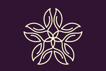 Flower Beauty Logo Template. Mandala logo template