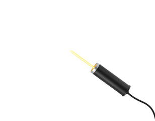 Fototapeta premium Black Laser Pointer with Yellow Light Beam