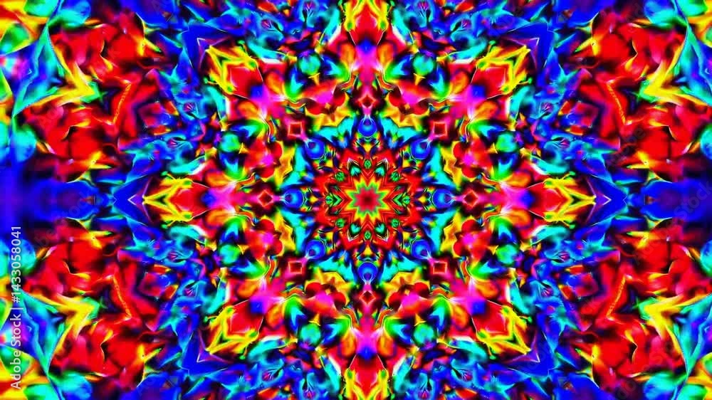 Leinwandbilder discover vibrant patterns and colors in a mesmerizing kaleidoscope display
