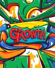 Colorful Graffiti Growth Concept