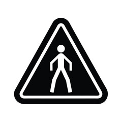 Pedestrian Crossing Sign Symbol Icon