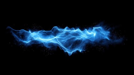 Abstract blue plasma wave background
