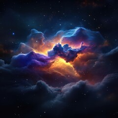 Obraz premium Vivid nebula space background