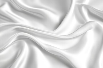 Fototapeta premium Elegant, smooth fabric texture in a pristine white hue.