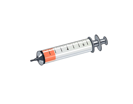 Medical Syringe with Liquid Ready for Injection