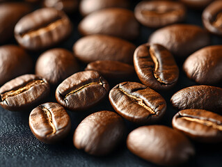 Roasted Coffee Beans Macro Photo