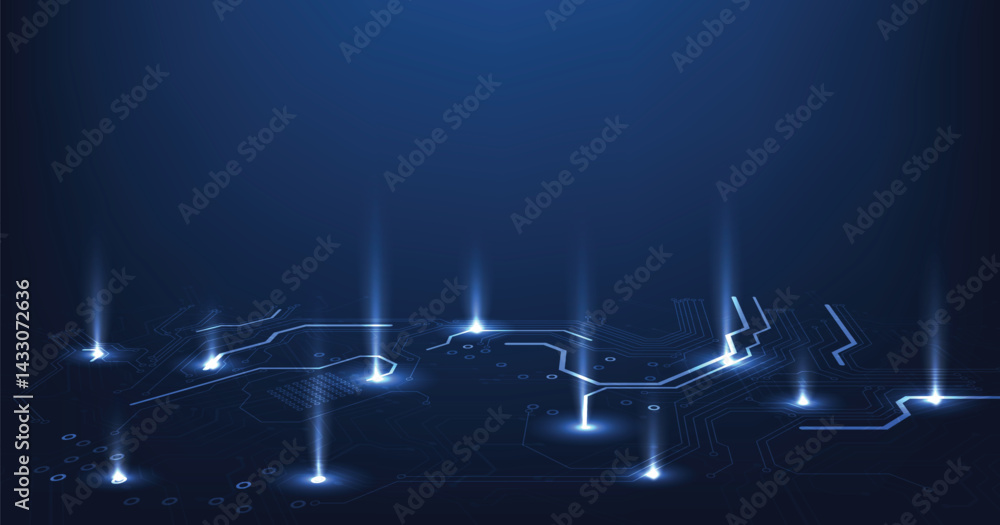 Poster Technology hi-tech connection background concept.Computer digital technology.	
