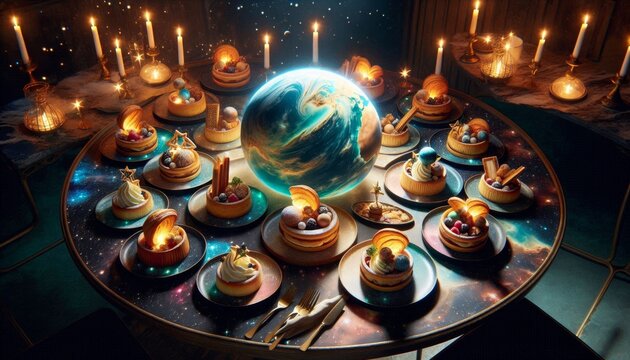 Universe themed party art image