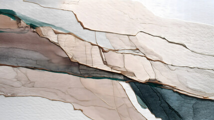 aesthetic gouache painting with natural textures and muted neutral tones, irregular shapes