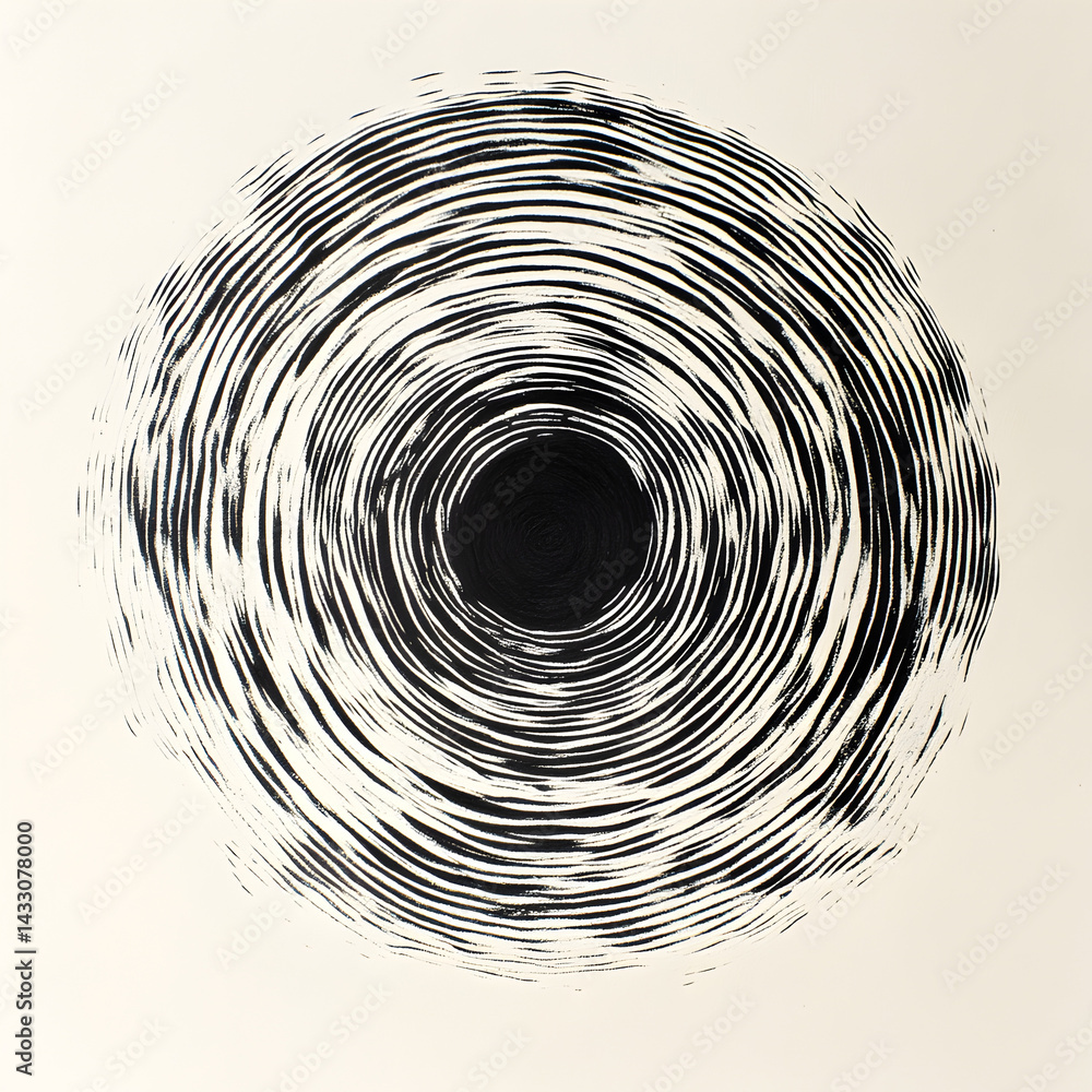 Poster abstract circular pattern: a mesmerizing abstract design features concentric circles and a dark cent