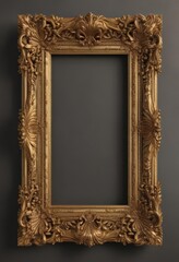 Intricate gold vintage frames, ornate details  ,  card,  nostalgia
