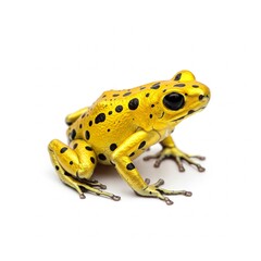 Obraz premium Atelopus Zeteki Harlequin Frog Isolated on White Background