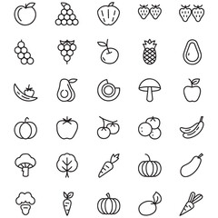 Food icon collection. Containing meal, restaurant, dishes and fruits icon., Food icon, Restaurant Food and others icon