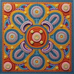 Colorful geometric center pattern