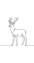 deer silhouette isolated on white, deer silhouette vector illustration, deer silhouette vector, One Line Deer Drawing – Minimalist Continuous Line Art of reindeer with christmas tree, deer head vector