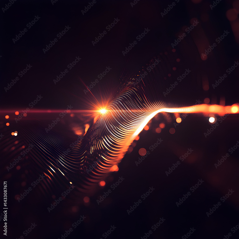 Poster dynamic abstract wave: an intriguing, abstract image featuring a flowing, wave-like form composed of