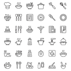 Naklejka premium Food icon collection. Containing meal, restaurant, dishes and fruits icon., Food icon, Restaurant Food and others icon