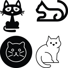 Cat icon bundle simple icon. Vector ICON all icon Viktor