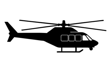 helicopter silhouette vector illustration