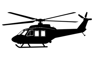 helicopter silhouette vector illustration