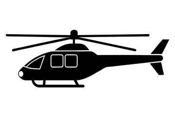 helicopter silhouette vector illustration