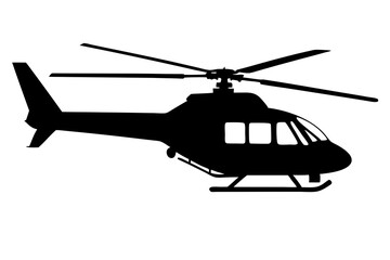 helicopter silhouette vector illustration