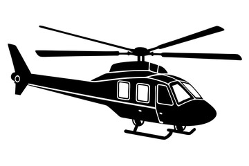 helicopter silhouette vector illustration