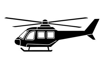 helicopter silhouette vector illustration