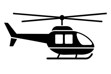 helicopter silhouette vector illustration