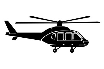 helicopter silhouette vector illustration