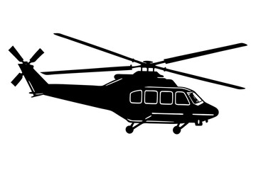 helicopter silhouette vector illustration