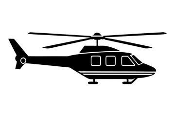 helicopter silhouette vector illustration