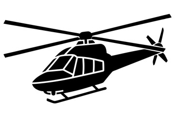helicopter silhouette vector illustration