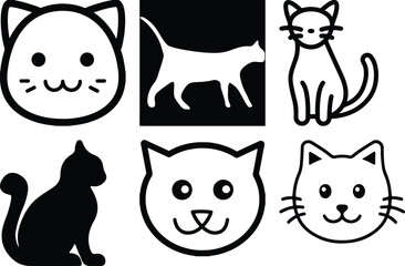 Cat icon bundle simple icon. Vector ICON all icon Viktor