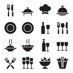 Food icon collection. Containing meal, restaurant, dishes and fruits icon., Food icon, Restaurant Food and others icon