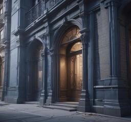 Stylized blueprint overlay adds architectural detail to photos ,  illustration,  vintage effect, blueprint overlay