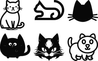 Cat icon bundle simple icon. Vector ICON all icon Viktor