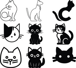 Cat icon bundle simple icon. Vector ICON all icon Viktor