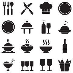 Food icon collection. Containing meal, restaurant, dishes and fruits icon., Food icon, Restaurant Food and others icon
