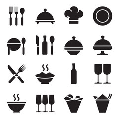 Food icon collection. Containing meal, restaurant, dishes and fruits icon., Food icon, Restaurant Food and others icon