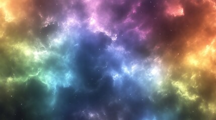 Naklejka premium Colorful Nebula in Space (2)