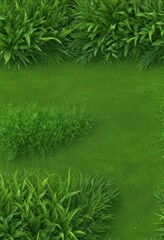 Vibrant green grass border, seamless vector pattern  Ideal for spring designs ,  element,  organic