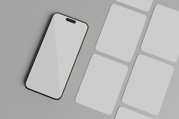 phone social media feed display mockup 